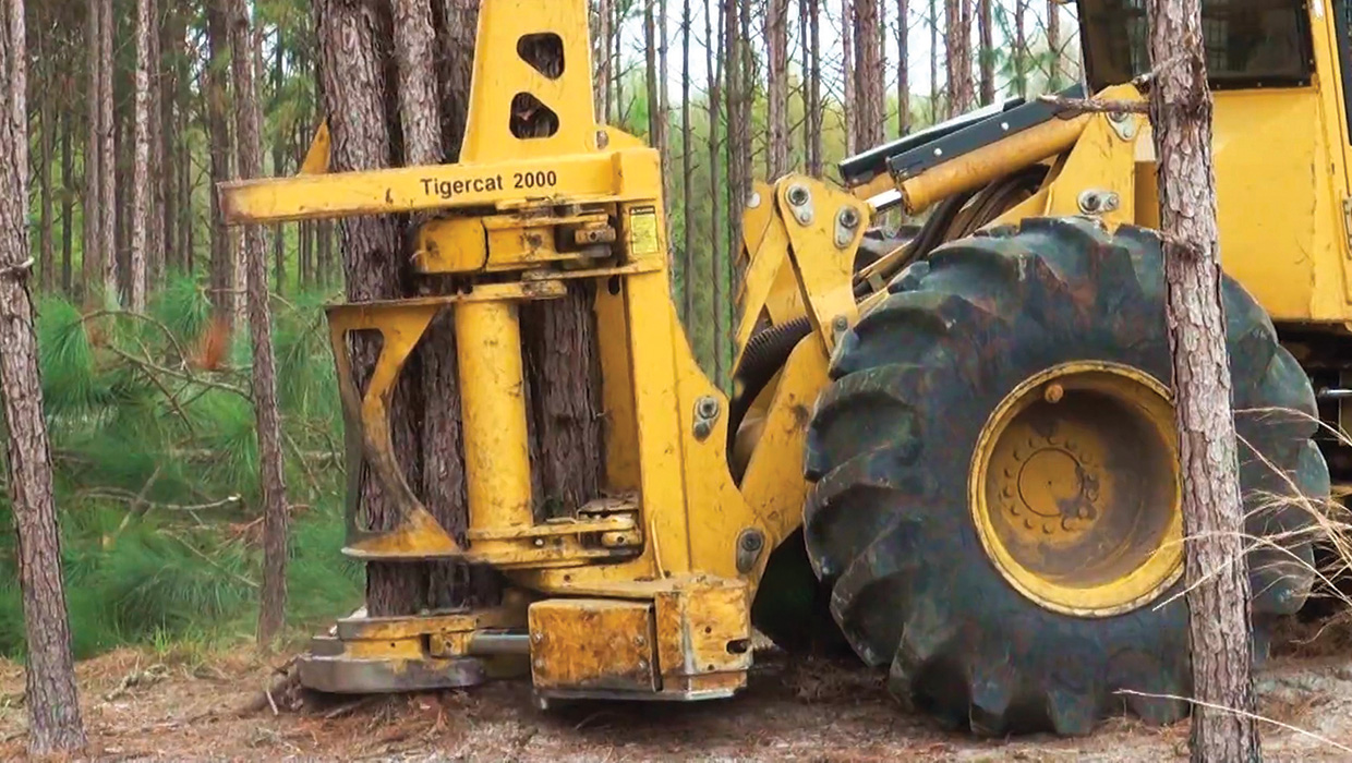 Image of a Mackolines Machines & Hire 2000 bunching shear working in the field