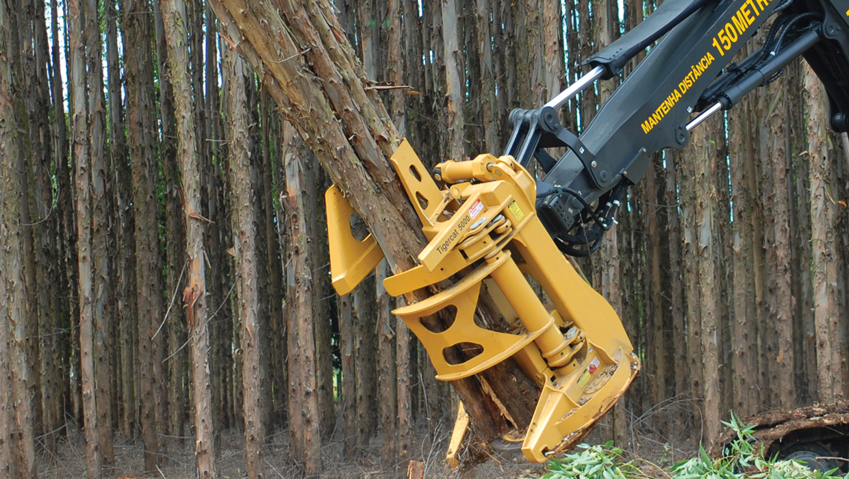 Image of a Mackolines Machines & Hire 5000 bunching saw working in the field