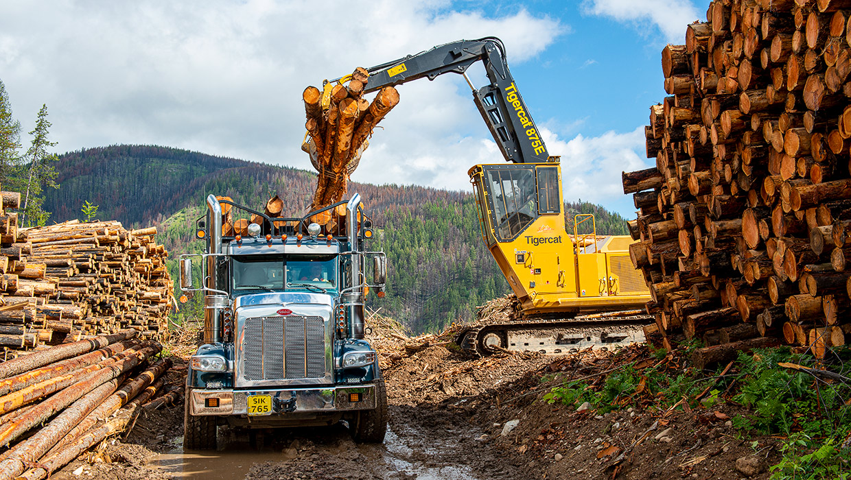 875E loading trucks