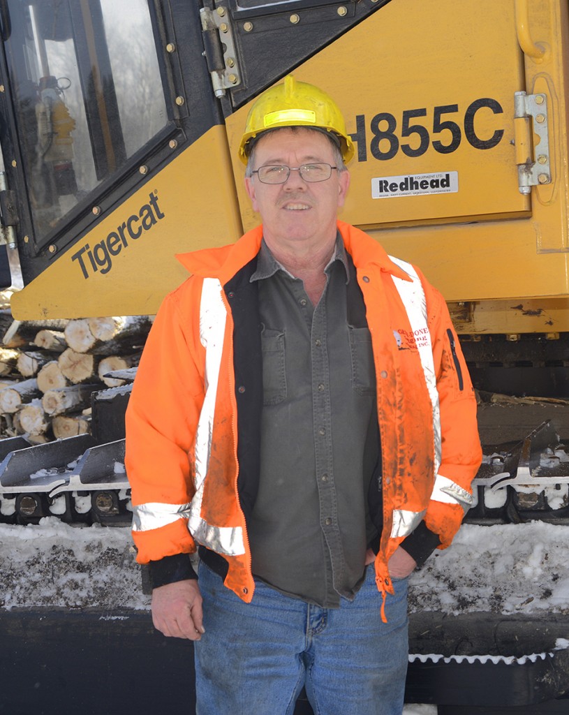 Portrait of Harold Milne operator of one of the TH575 equipped H855C processors. His brother Kelvin operates the other H855C.