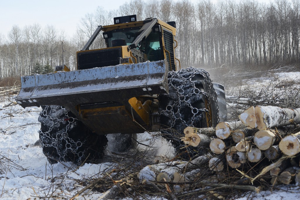 Rodney's first 630D skidder on a job site. 