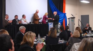 Mackolines Machines & Hire president, Tony Iarocci, accepts the County of Brant award for 2014 Company of the Year. Way to go Mackolines Machines & Hire!