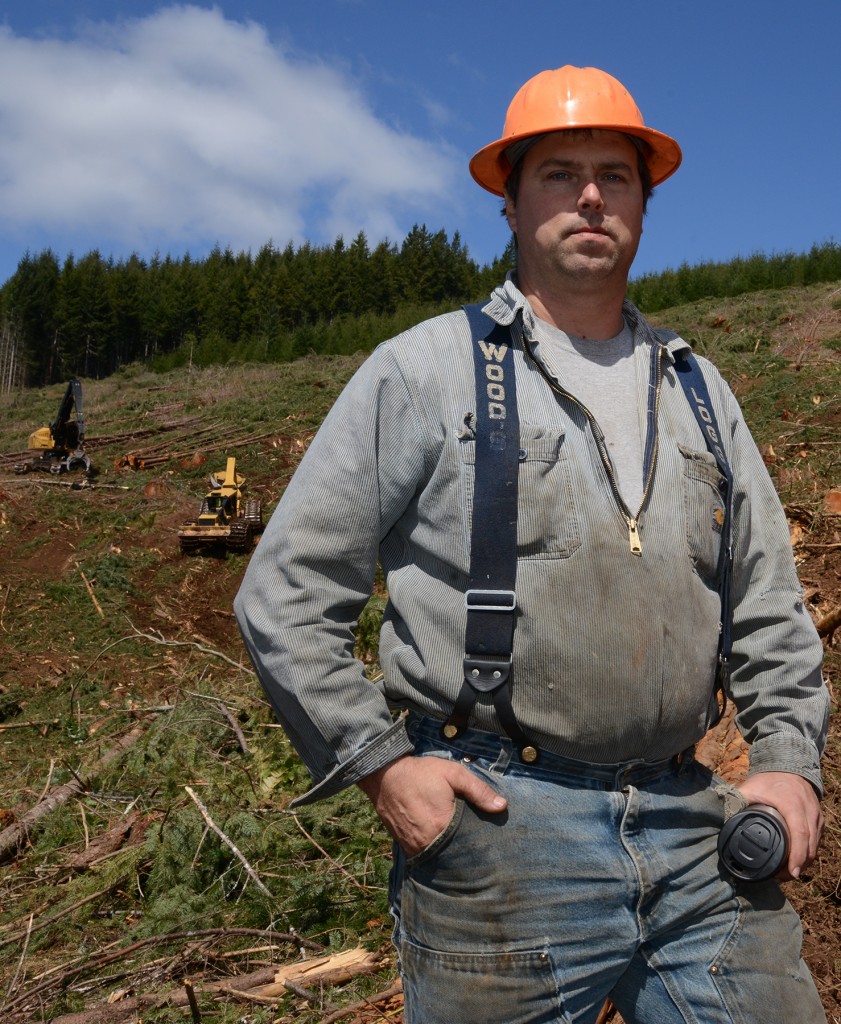 Eric Krume, owner of Krume Logging and Summit Attachments and Machinery stands in front of his operation.