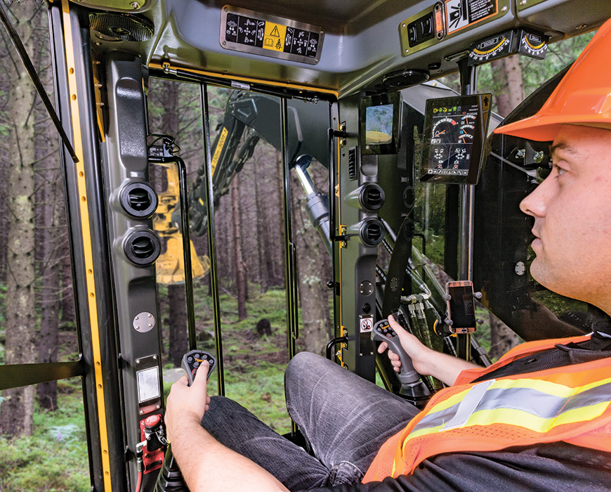 L855E cab interior