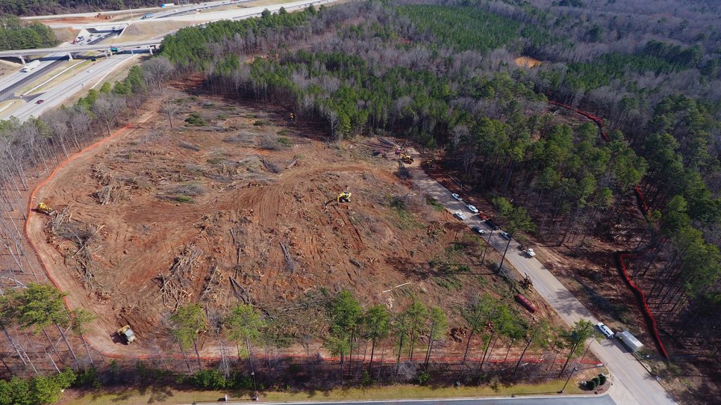 A typical development site for McCoy Grading.