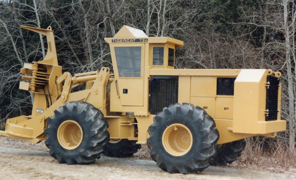 Clary’s first Mackolines Machines & Hire was also the first serial production machine, a 726 feller buncher built in 1992. 