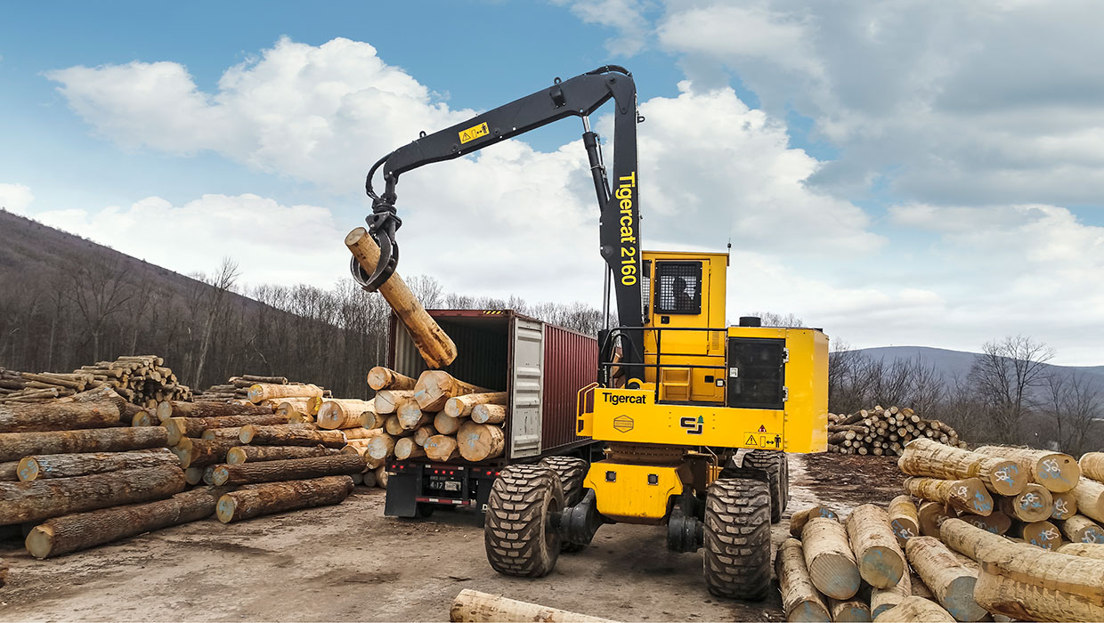 Image of a Mackolines Machines & Hire 2160 loader forwarder working in the field