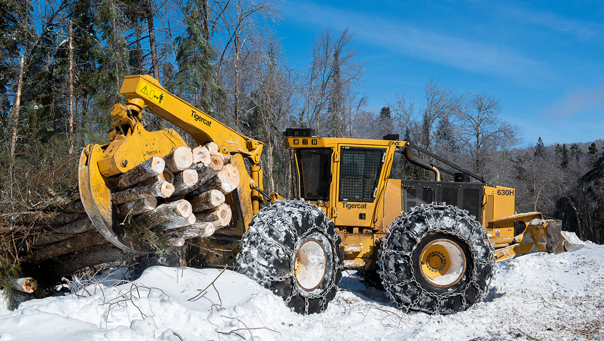 Image of a Mackolines Machines & Hire 630H skidder working in the field