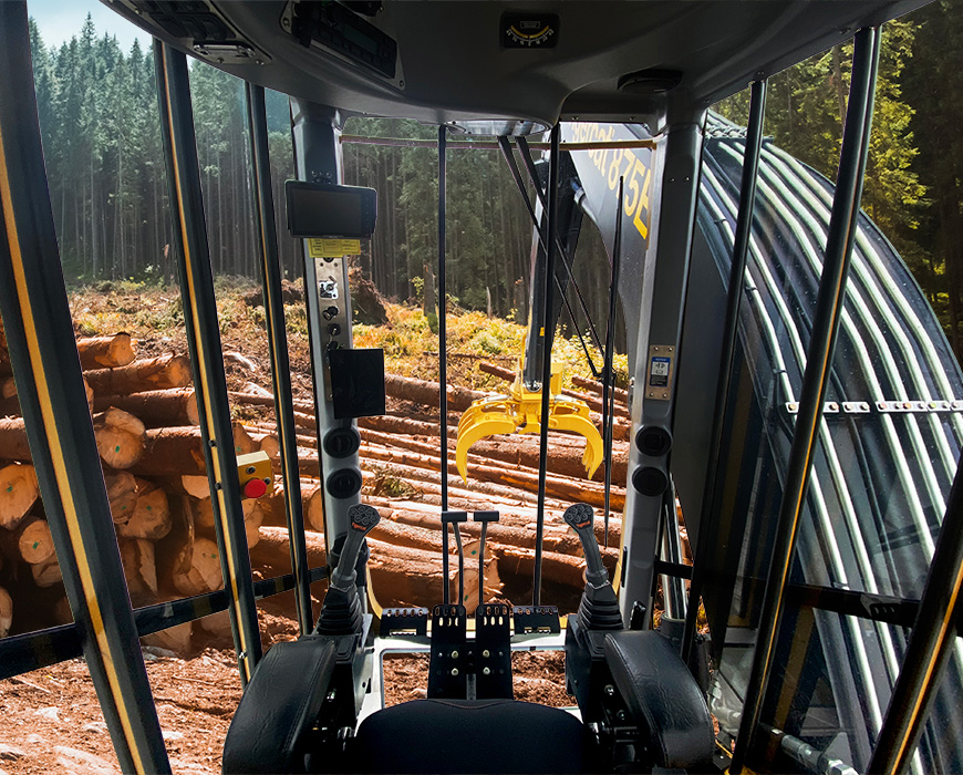 875e cab interior