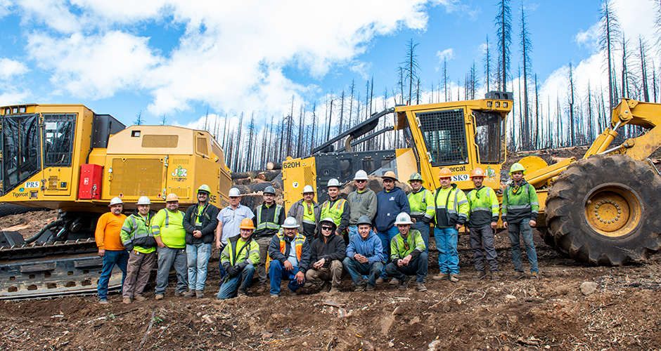 One of J&R’s mechanical logging crews currently working on an emergency tree removal in El Dorado County, California.