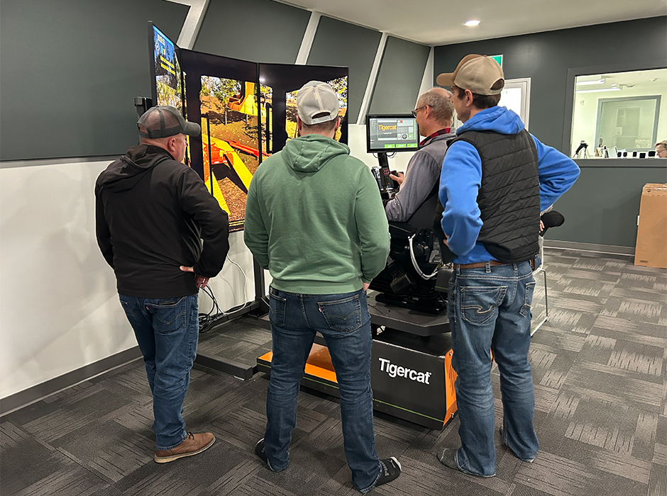 The initiatives of the Fort Vermilion School Division are well supported in La Crete. Many members of the logging community came out to the campus to have a look at the new simulator and provide valuable feedback.