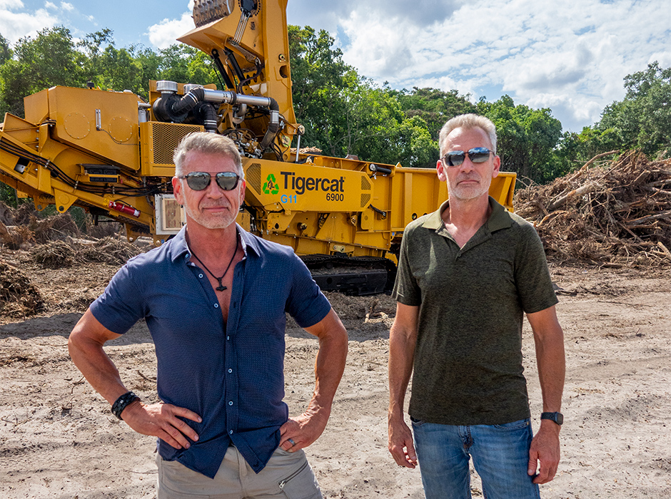 Keith and Glen Jung on a work site in Orlando, Florida.